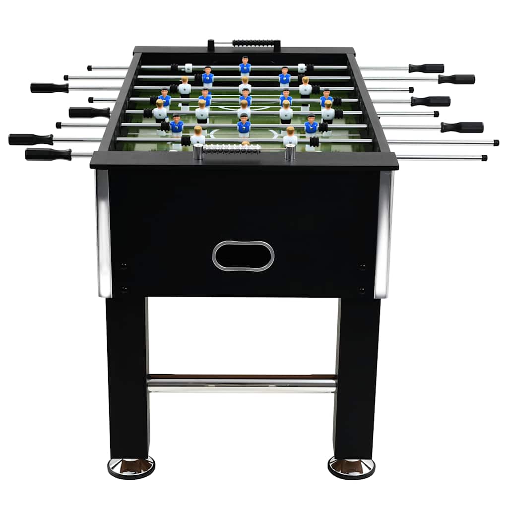 vidaXL Stół do gry w piłkarzyki, stal, 60 kg, 140x74,5x87,5 cm, czarny
