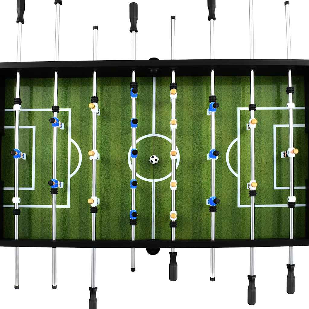 vidaXL Stół do gry w piłkarzyki, stal, 60 kg, 140x74,5x87,5 cm, czarny