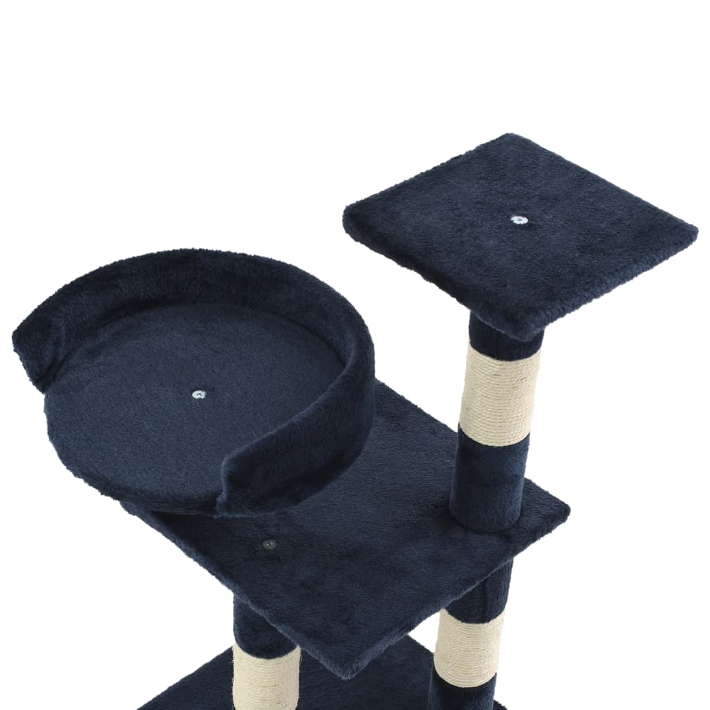 vidaXL Drapak dla kota ze słupkami sizalowymi, 65 cm, niebieski