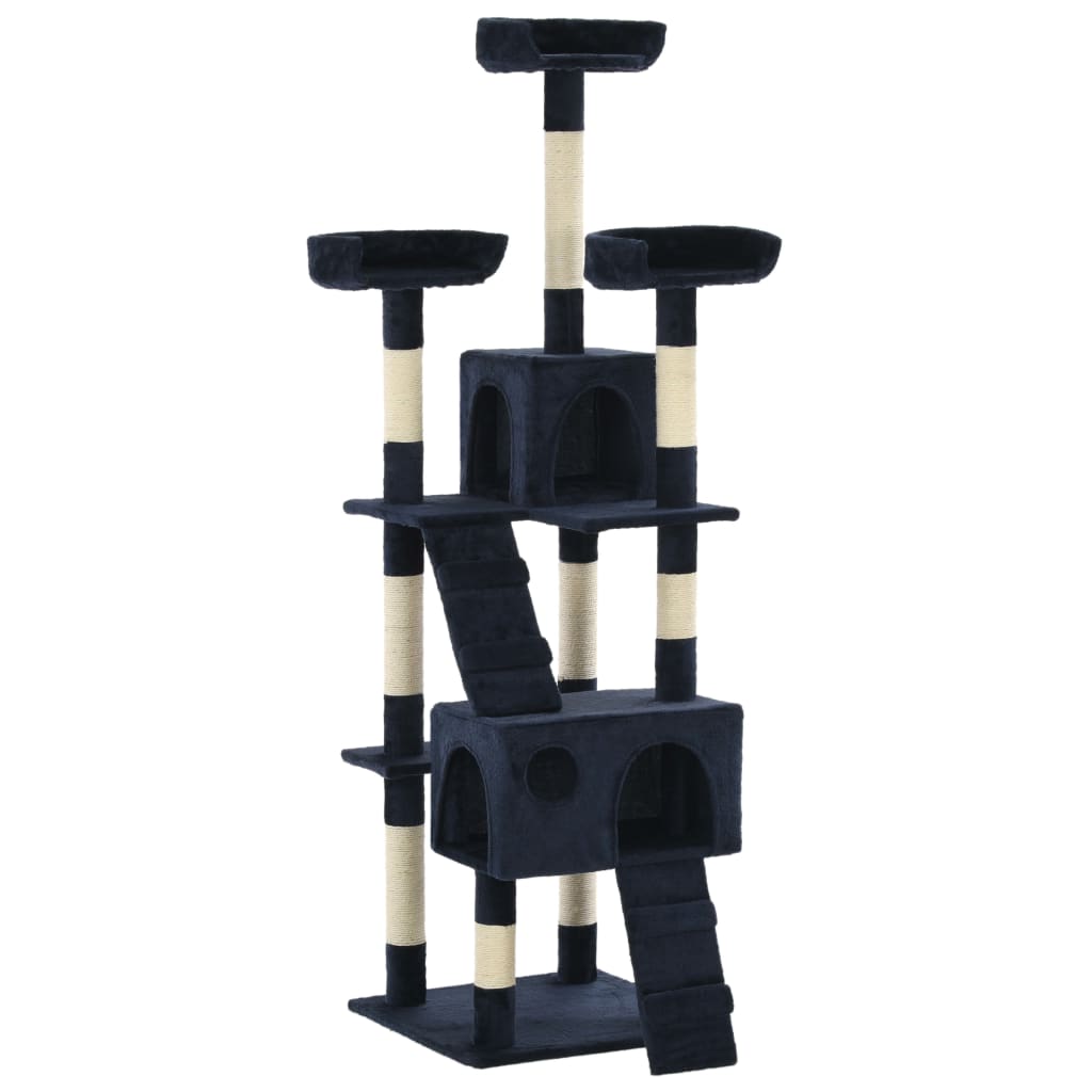 vidaXL Drapak dla kota z sizalowymi słupkami, 170 cm, niebieski