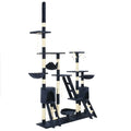 vidaXL Drapak dla kota z sizalowymi słupkami, 230-250 cm, niebieski