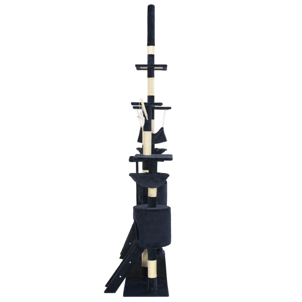 vidaXL Drapak dla kota z sizalowymi słupkami, 230-250 cm, niebieski