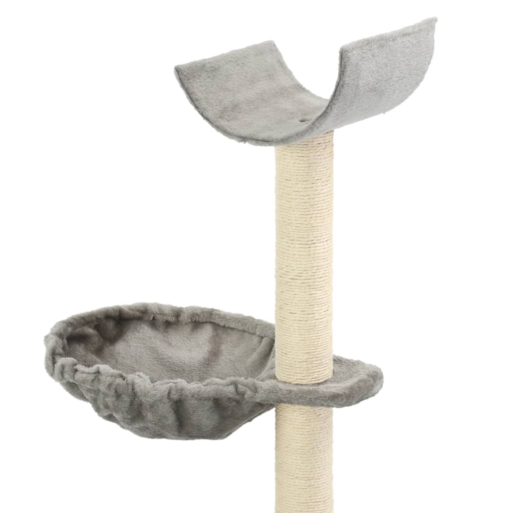 vidaXL Drapak dla kota z sizalowymi słupkami, 105 cm, szary