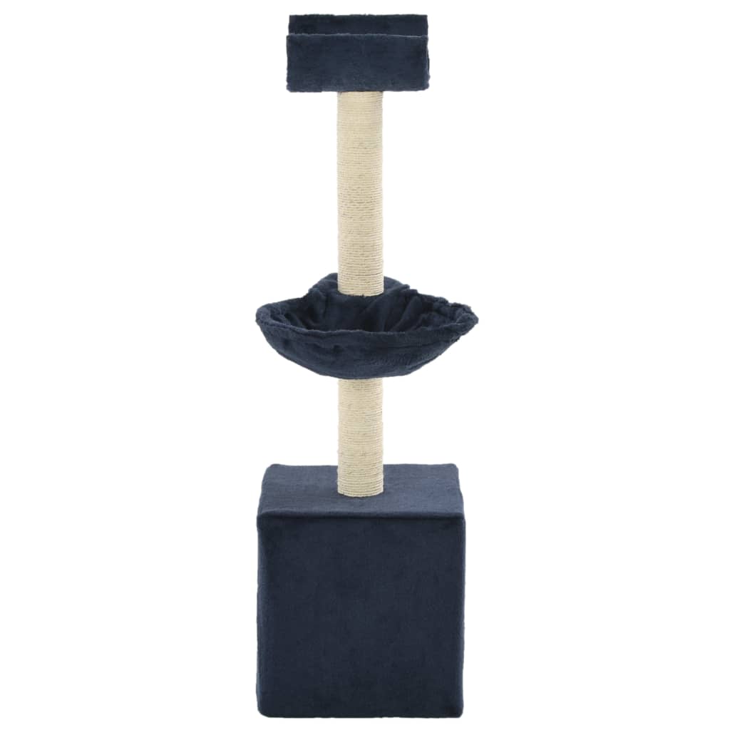 vidaXL Drapak dla kota z sizalowymi słupkami, 105 cm, niebieski