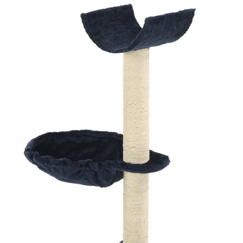 vidaXL Drapak dla kota z sizalowymi słupkami, 105 cm, niebieski