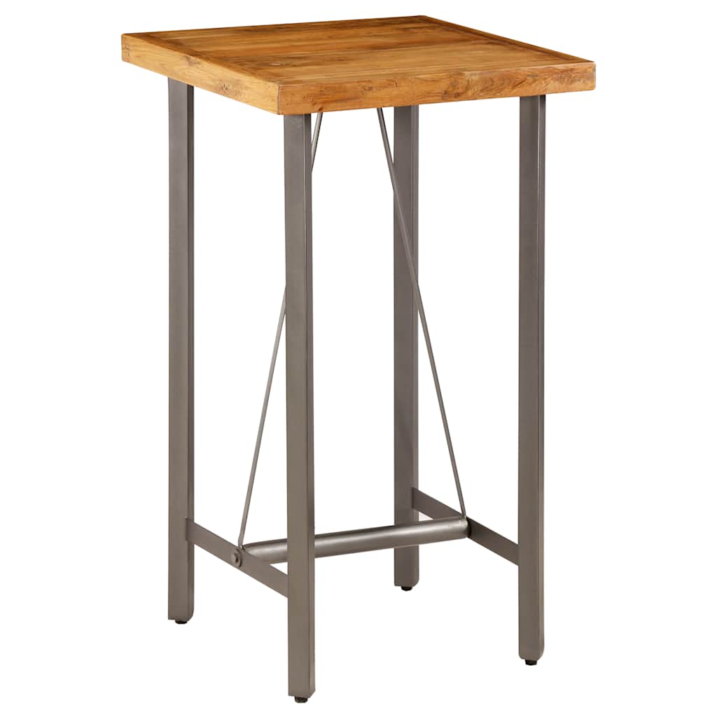 vidaXL Stolik barowy, lite drewno tekowe z odzysku, 60 x 60 x 107 cm