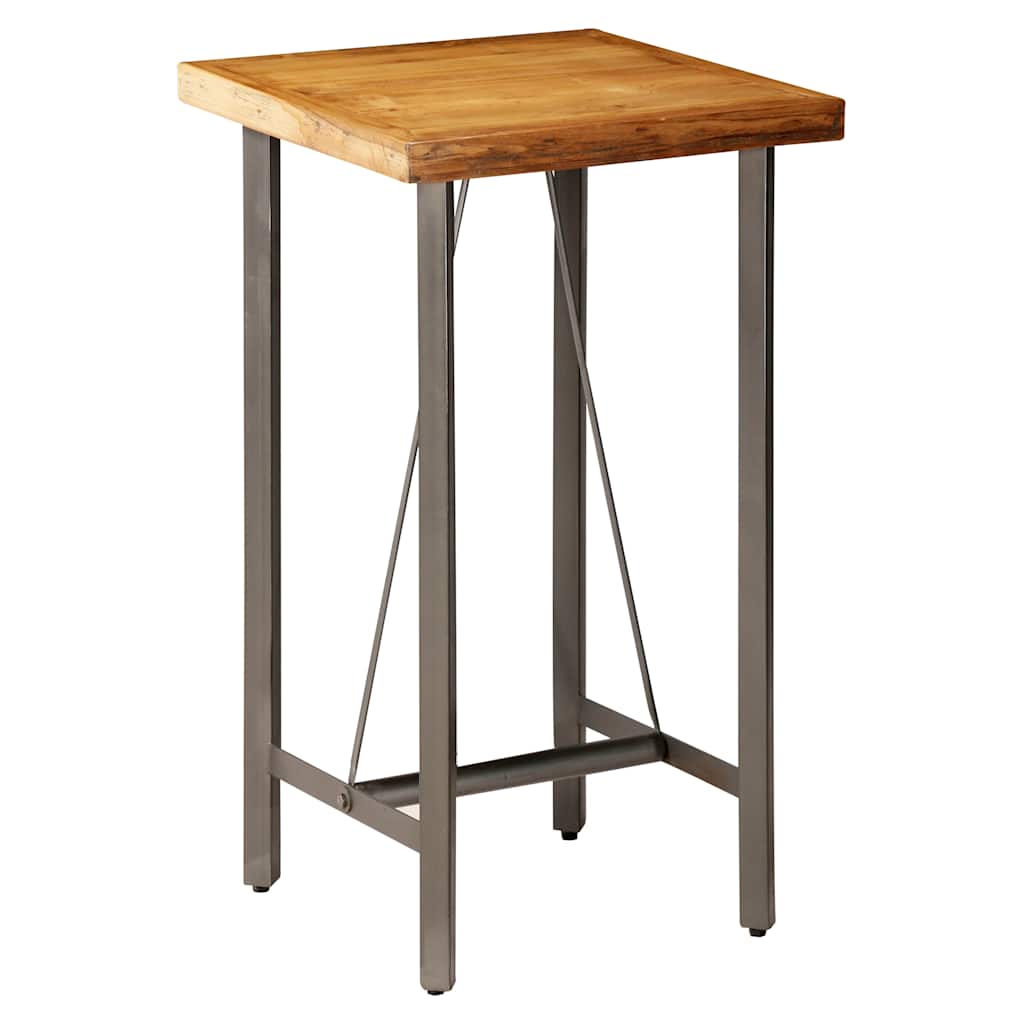 vidaXL Stolik barowy, lite drewno tekowe z odzysku, 60 x 60 x 107 cm
