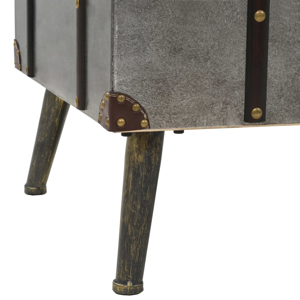 vidaXL Stolik kawowy z płyty MDF i aluminium, 102 x 51 x 47,5 cm