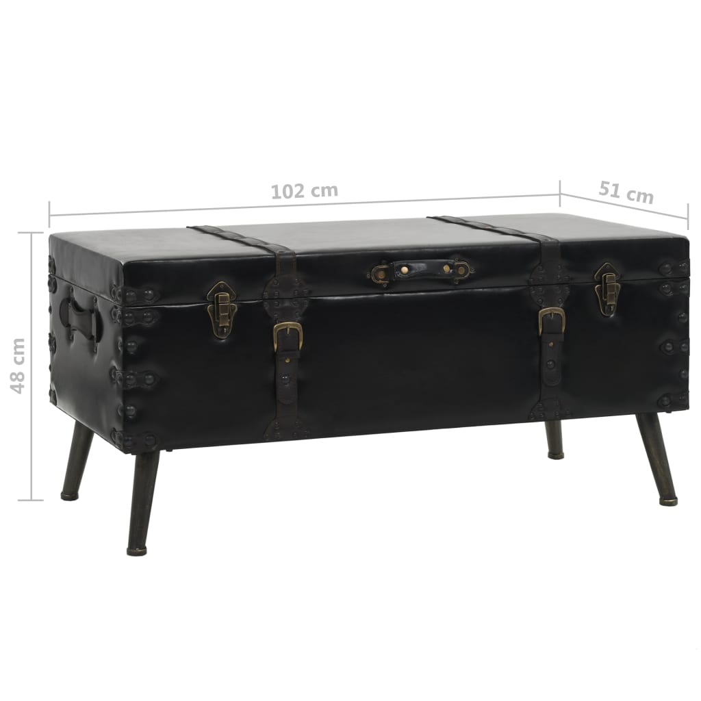vidaXL Stolik kawowy z płyty MDF i stali, 102 x 51 x 48 cm