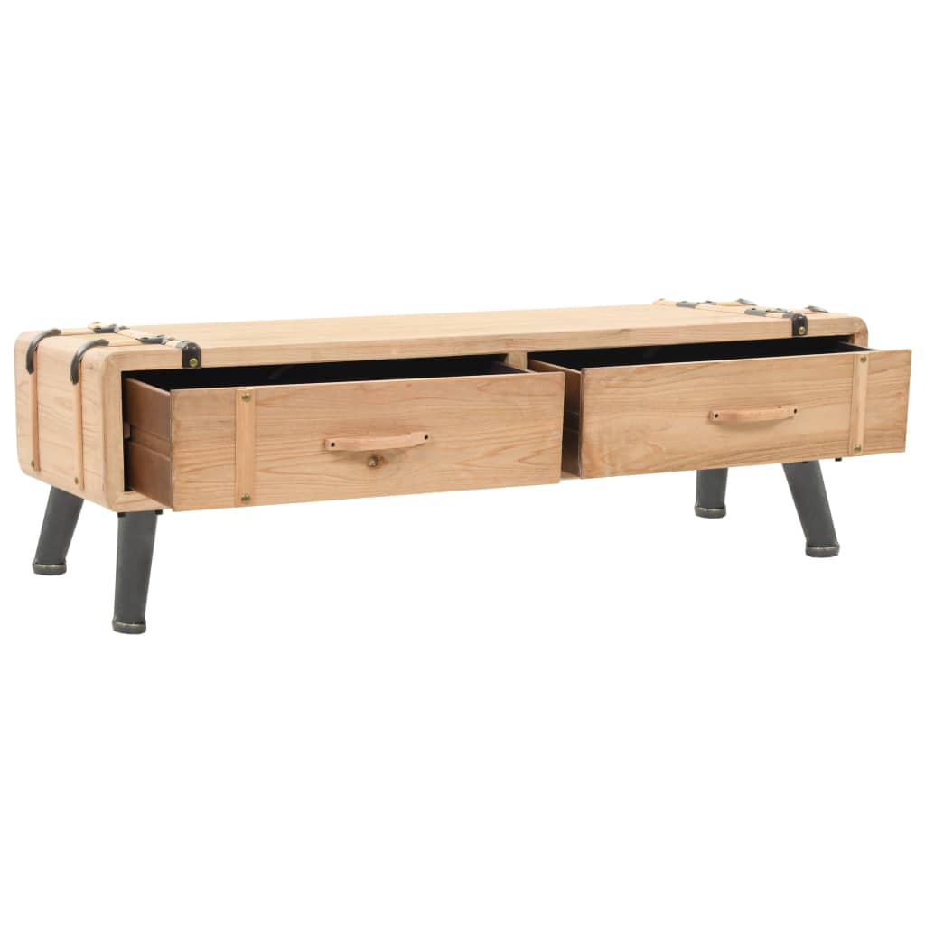 vidaXL Szafka pod telewizor, lite drewno jodłowe, 120 x 33 x 35 cm