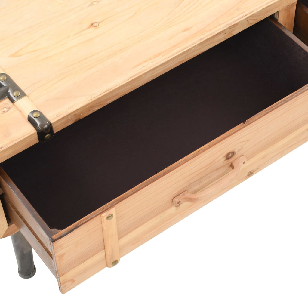 vidaXL Szafka pod telewizor, lite drewno jodłowe, 120 x 33 x 35 cm