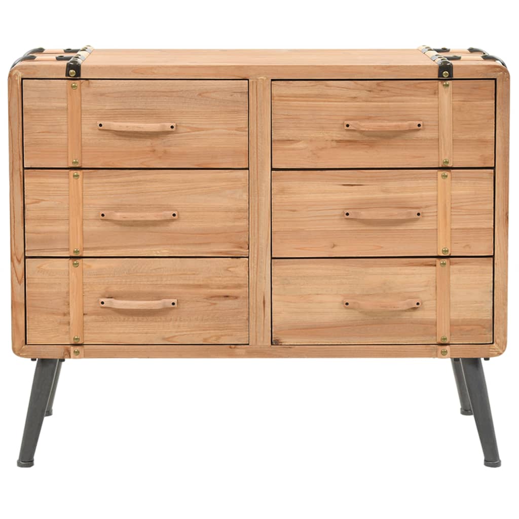 vidaXL Szafka z szufladami, lite drewno jodłowe, 91 x 35 x 73 cm