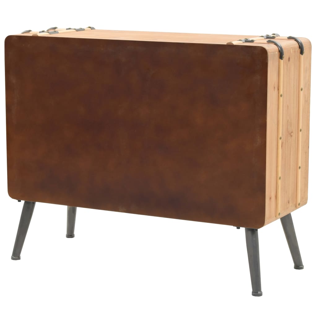 vidaXL Szafka z szufladami, lite drewno jodłowe, 91 x 35 x 73 cm