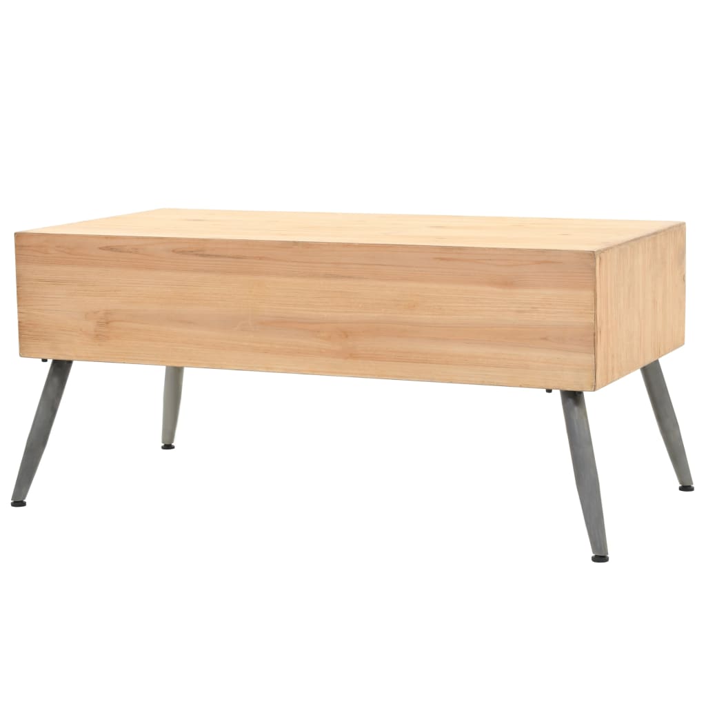 vidaXL Stolik kawowy, lite drewno jodłowe, 115 x 55 x 50 cm
