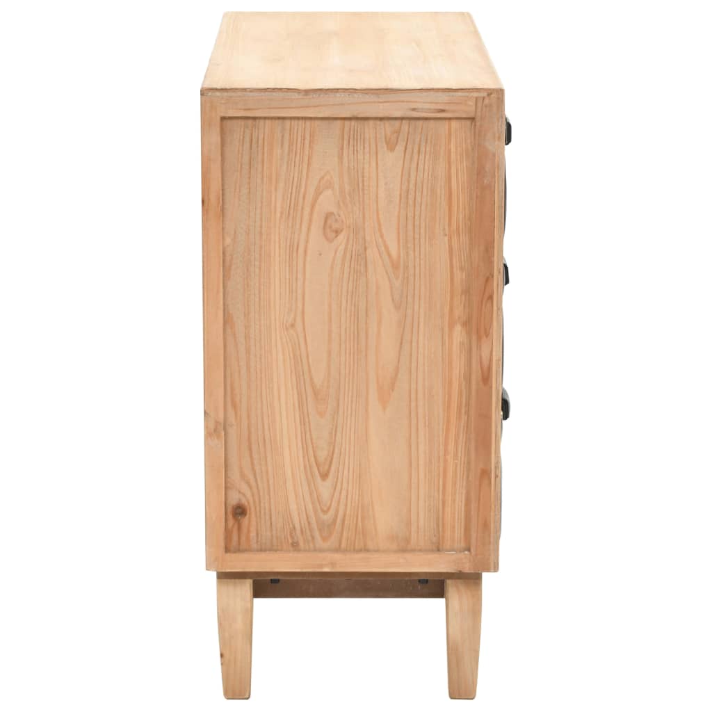 vidaXL Szafka z szufladami, lite drewno jodłowe, 80 x 36 x 75 cm
