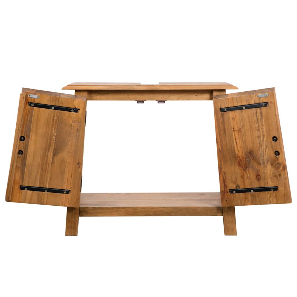 vidaXL Szafka łazienkowa pod umywalkę, drewno sosnowe, 70x32x63 cm