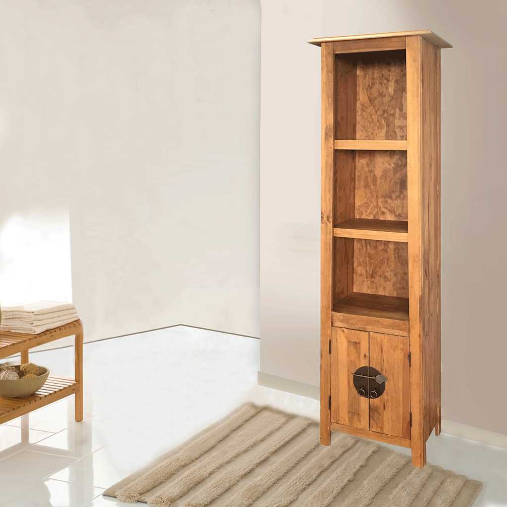 vidaXL Szafka do łazienki, lite drewno sosnowe, 48x32x170 cm