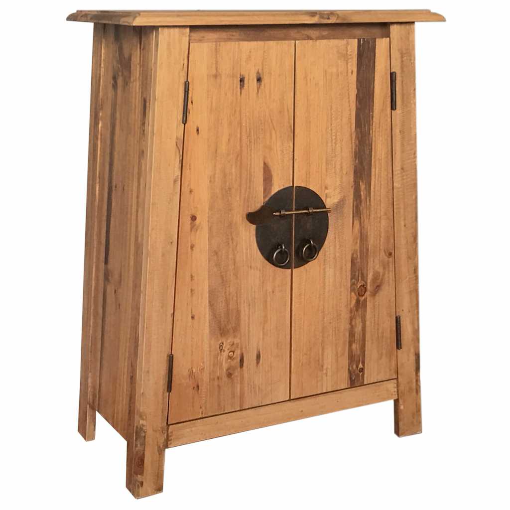 vidaXL Szafka do łazienki, lite drewno sosnowe, 59x32x80 cm