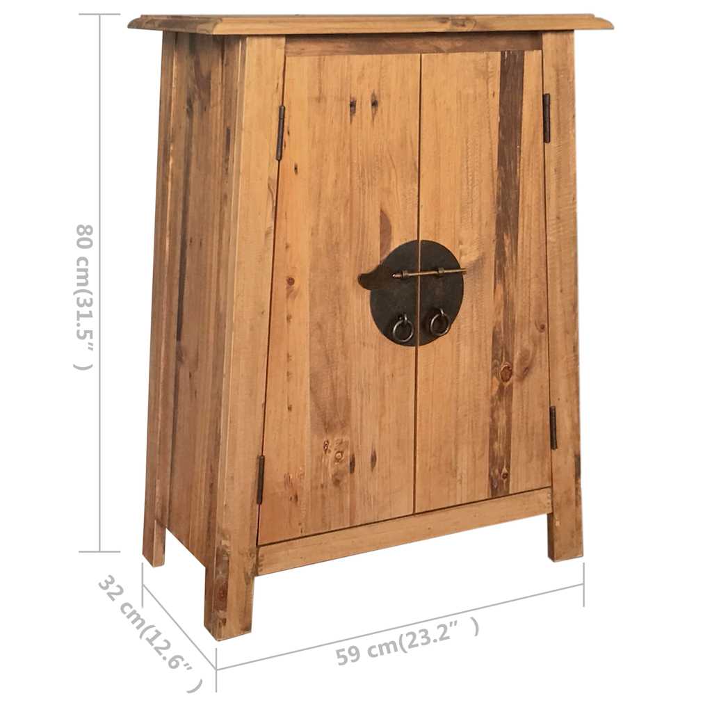 vidaXL Szafka do łazienki, lite drewno sosnowe, 59x32x80 cm