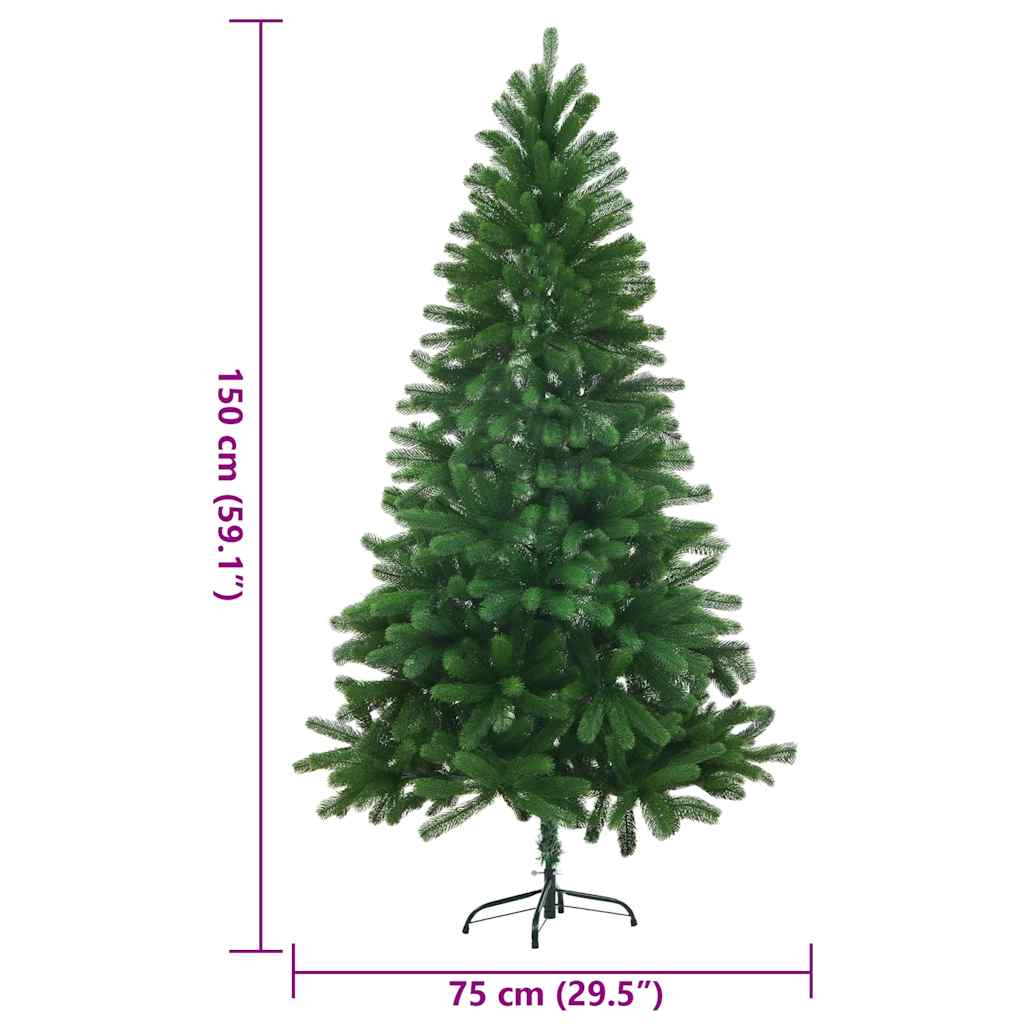 vidaXL Sztuczna choinka z realistycznymi igłami, 150 cm, zielona