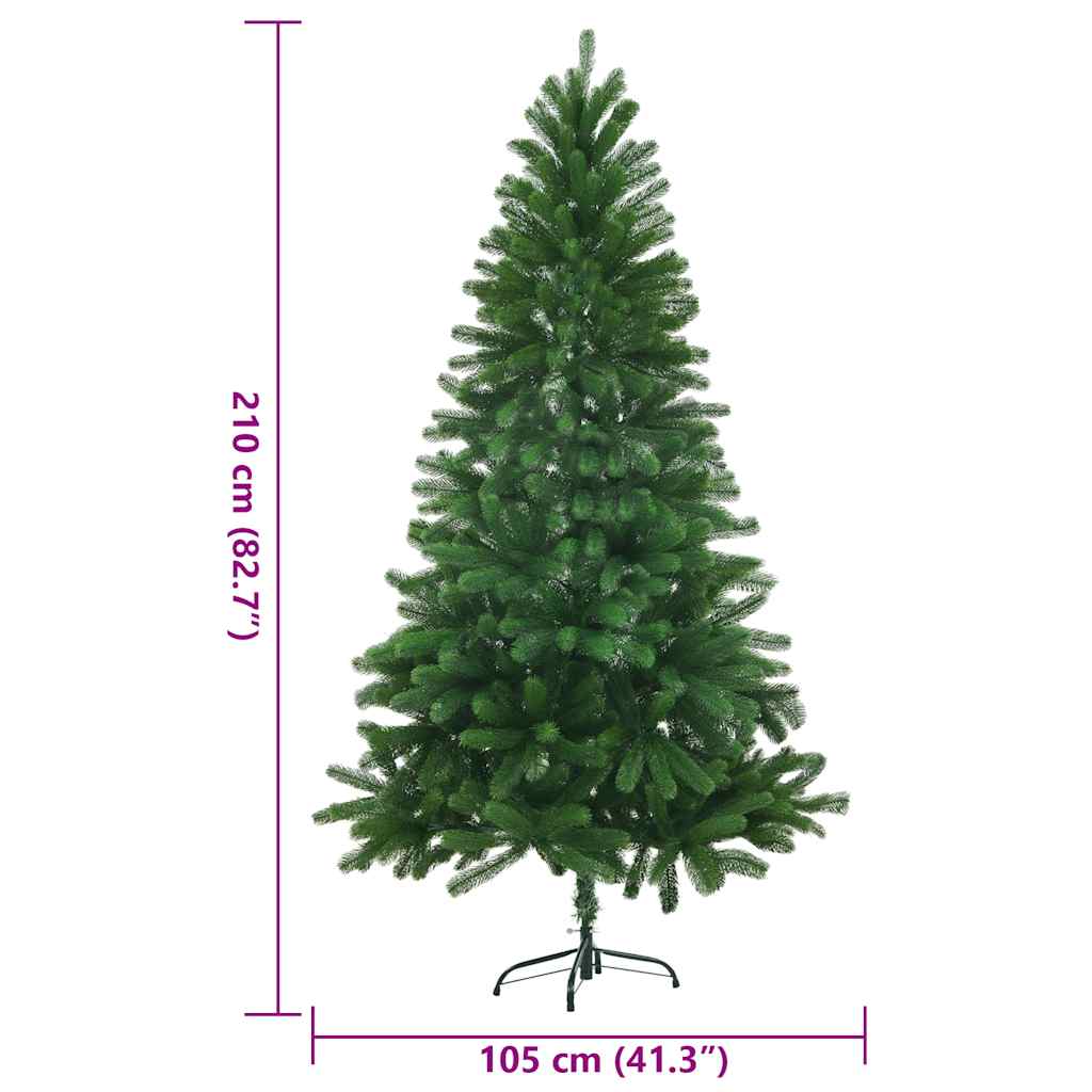 vidaXL Sztuczna choinka z realistycznymi igłami, 210 cm, zielona