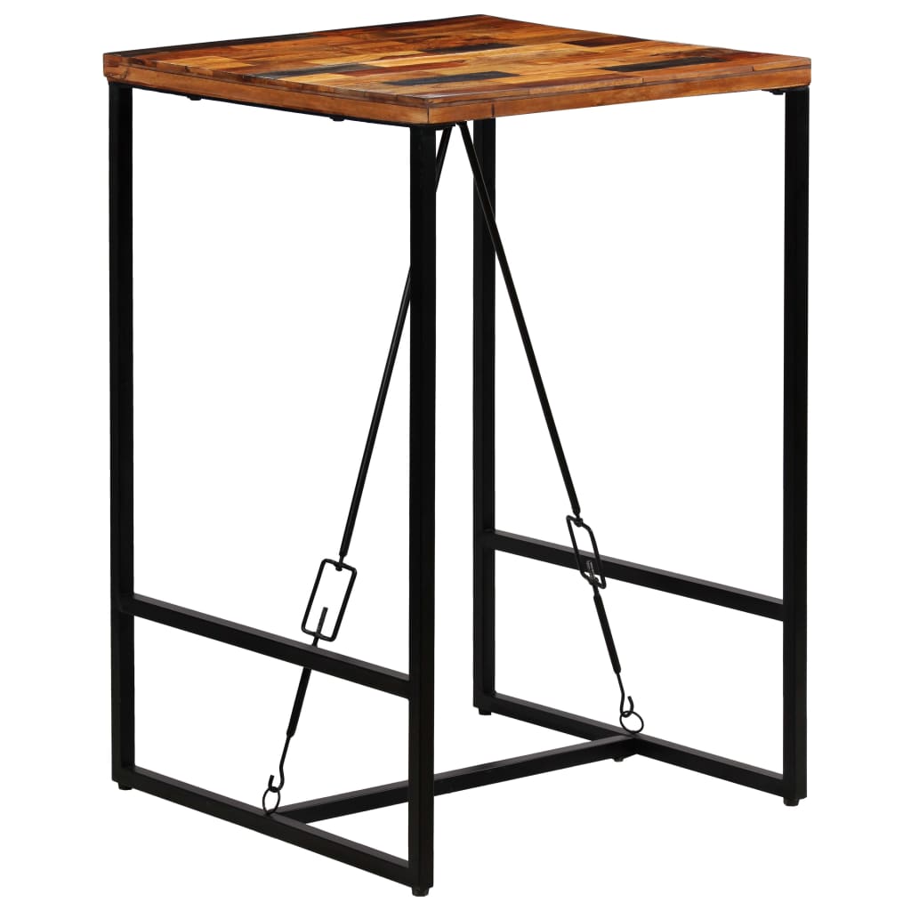 vidaXL Stolik barowy z litego drewna odzyskanego, 70 x 70 x 106 cm