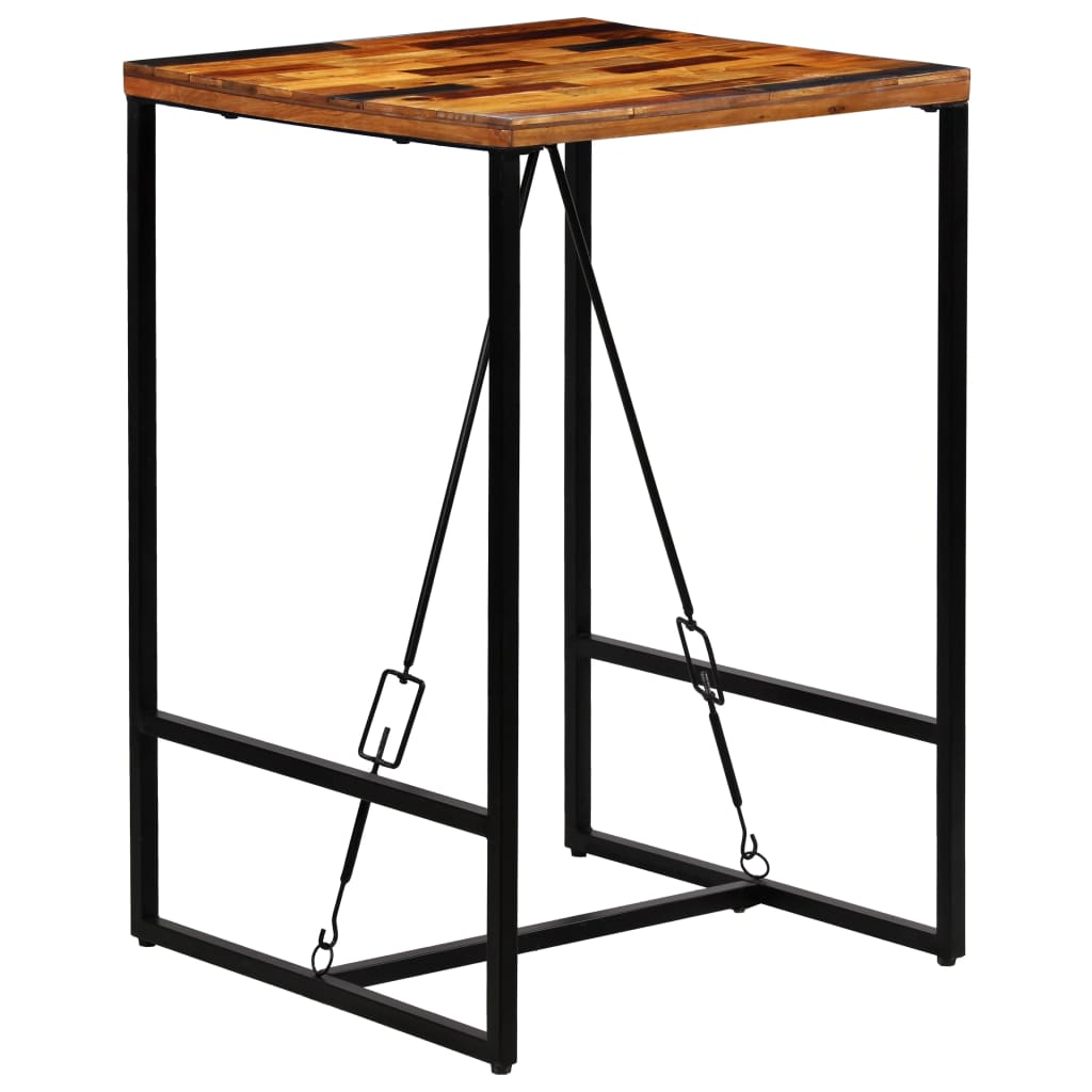 vidaXL Stolik barowy z litego drewna odzyskanego, 70 x 70 x 106 cm