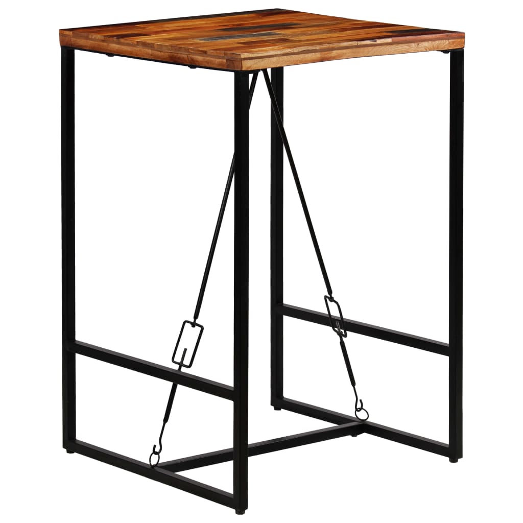 vidaXL Stolik barowy z litego drewna odzyskanego, 70 x 70 x 106 cm