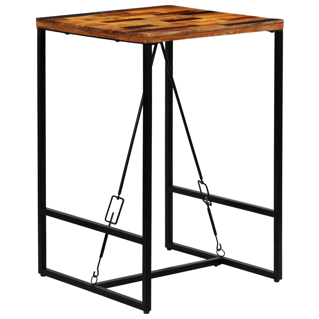 vidaXL Stolik barowy z litego drewna odzyskanego, 70 x 70 x 106 cm
