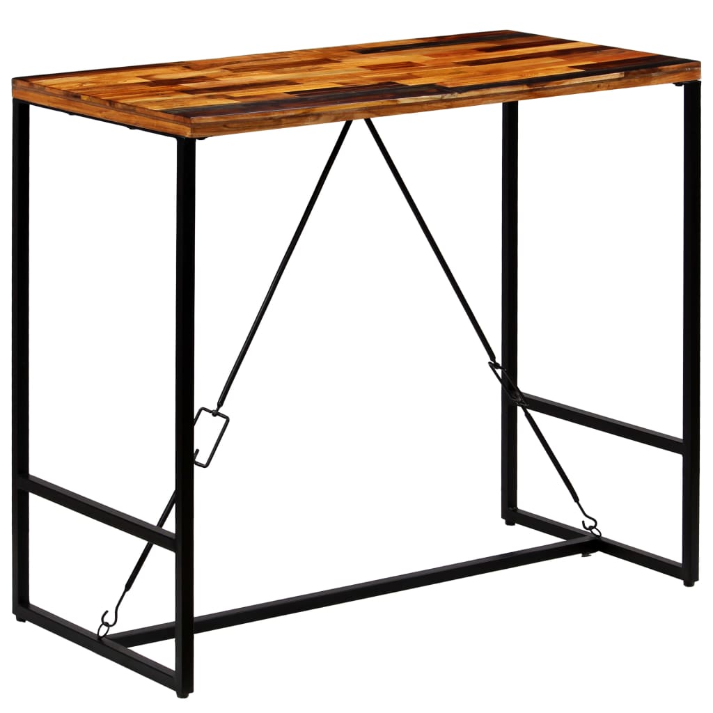 vidaXL Stolik barowy z litego drewna odzyskanego, 120 x 60 x 106 cm