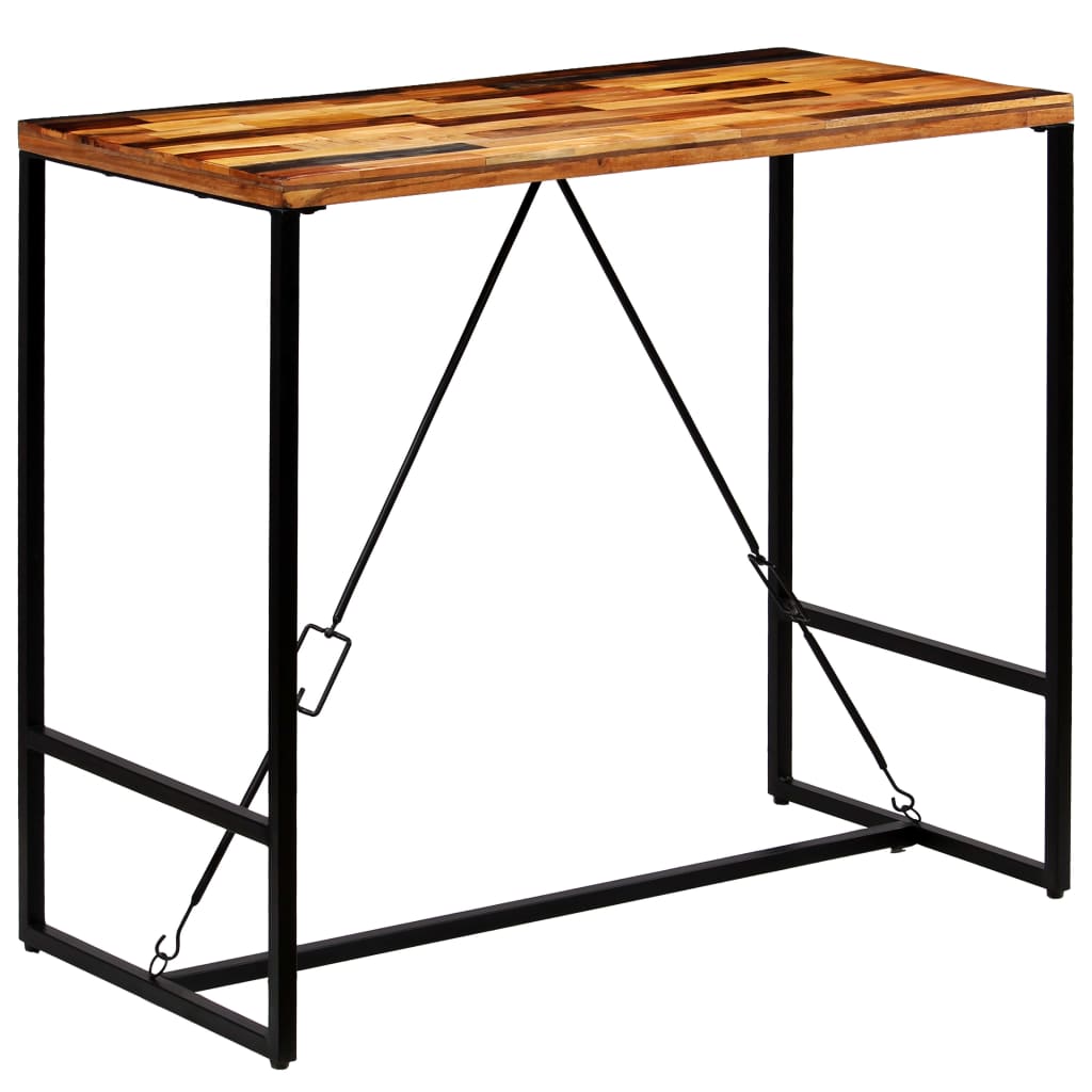 vidaXL Stolik barowy z litego drewna odzyskanego, 120 x 60 x 106 cm