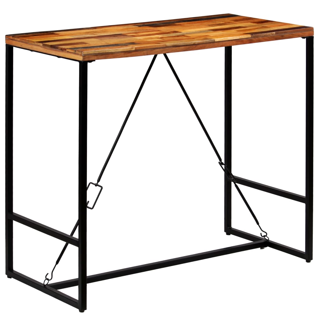 vidaXL Stolik barowy z litego drewna odzyskanego, 120 x 60 x 106 cm