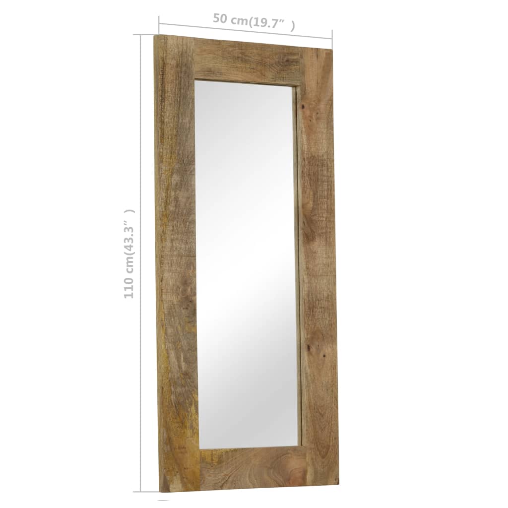 vidaXL Lustro z ramą z litego drewna mango, 50 x 110 cm