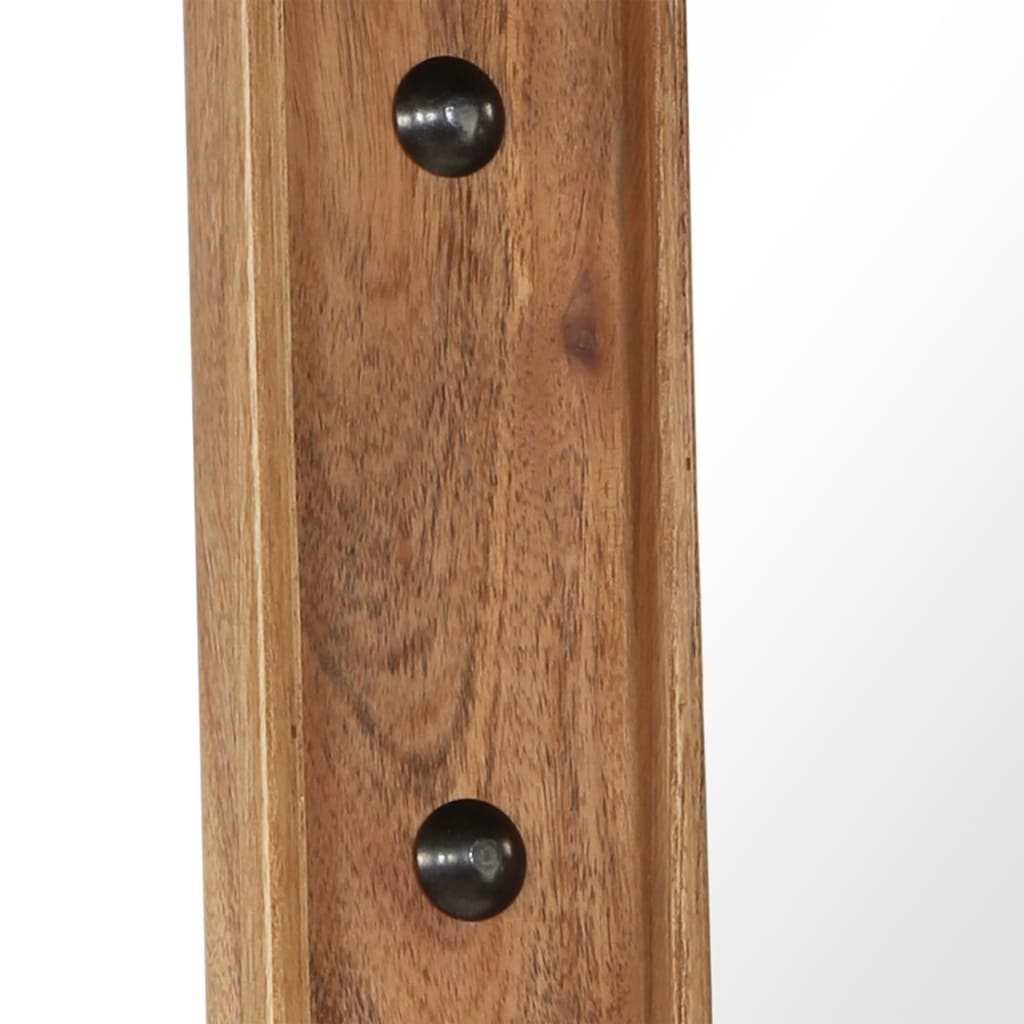 vidaXL Lustro z ramą z litego drewna akacjowego, 50 x 80 cm