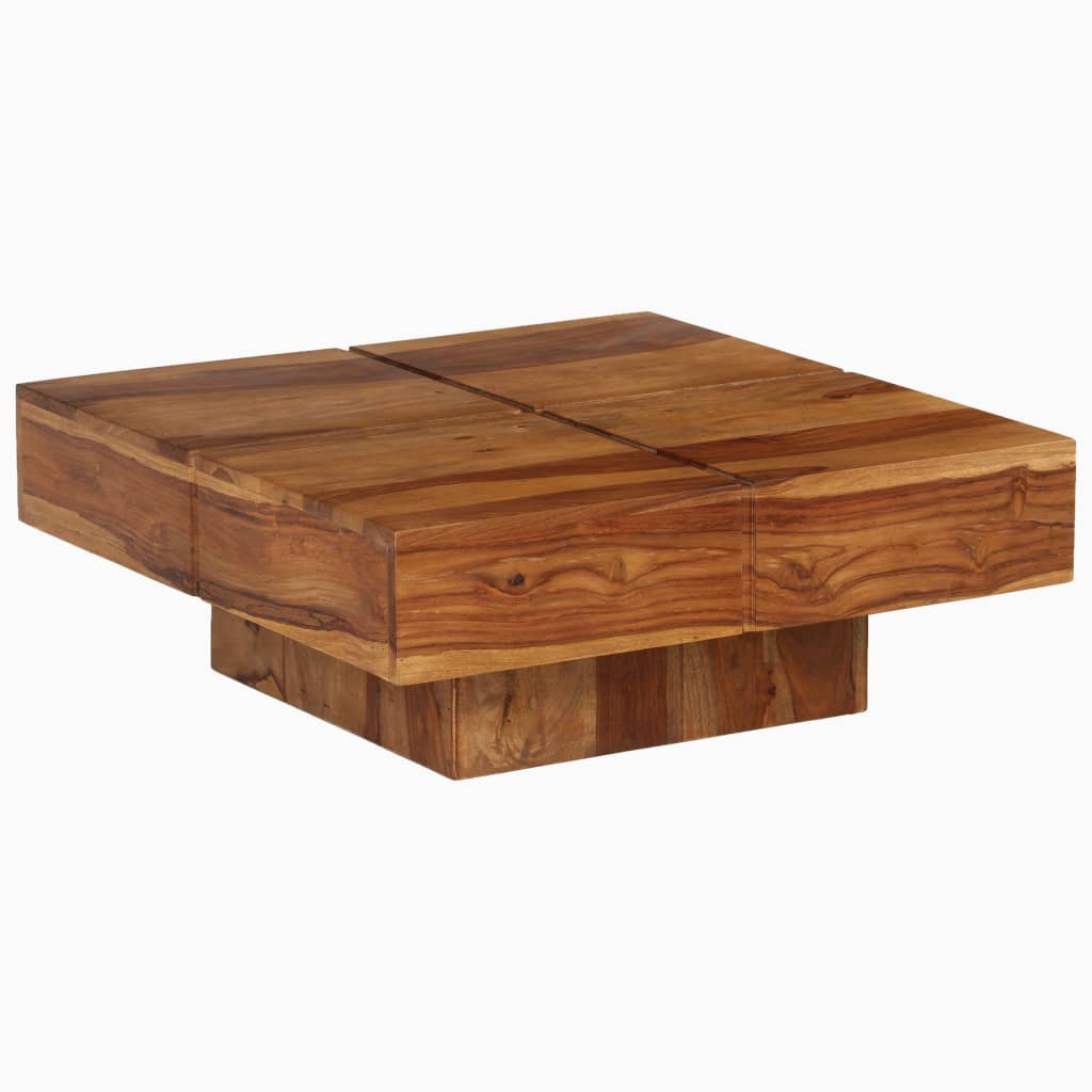 vidaXL Stolik kawowy, 80x80x30 cm, lite drewno akacjowe