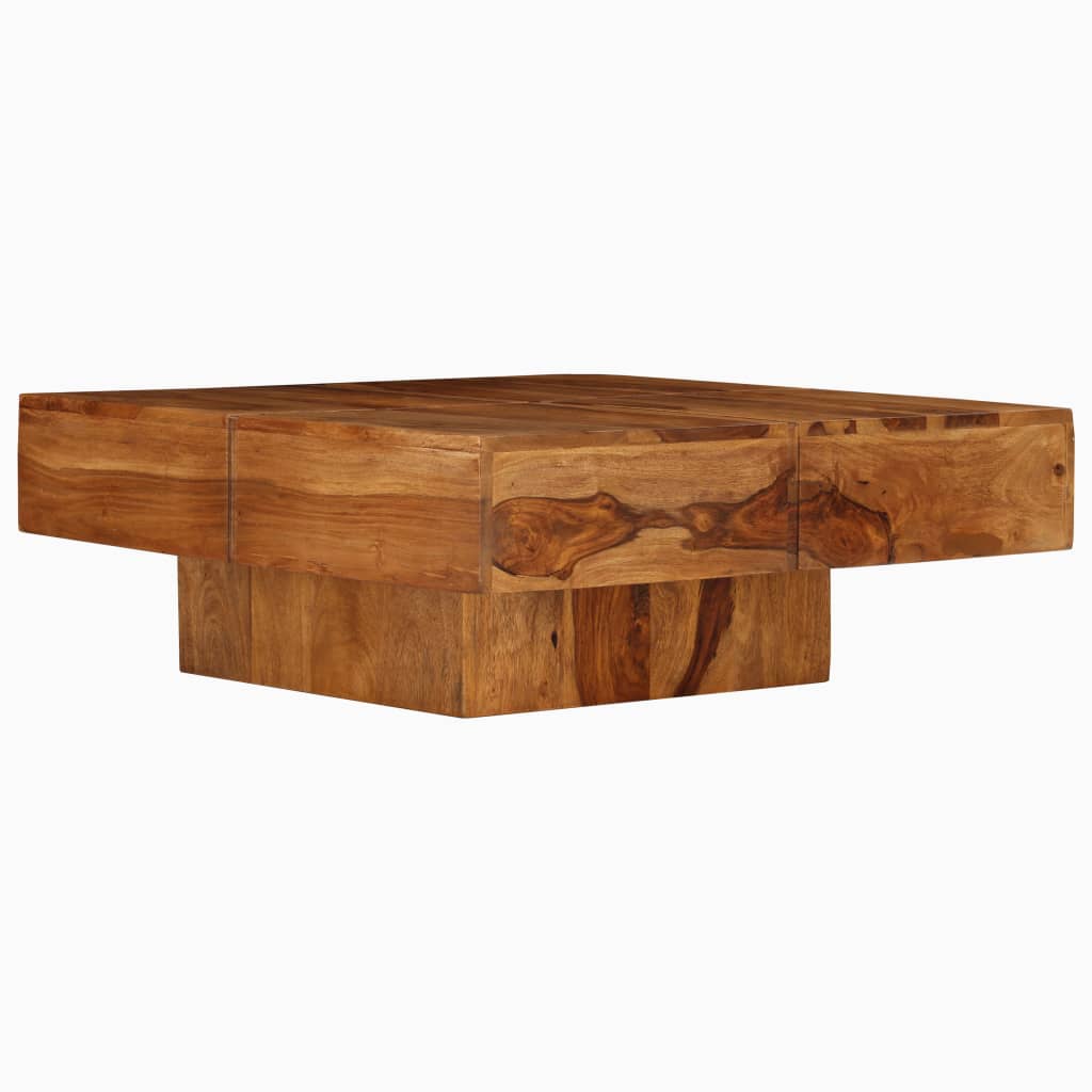 vidaXL Stolik kawowy, 80x80x30 cm, lite drewno akacjowe