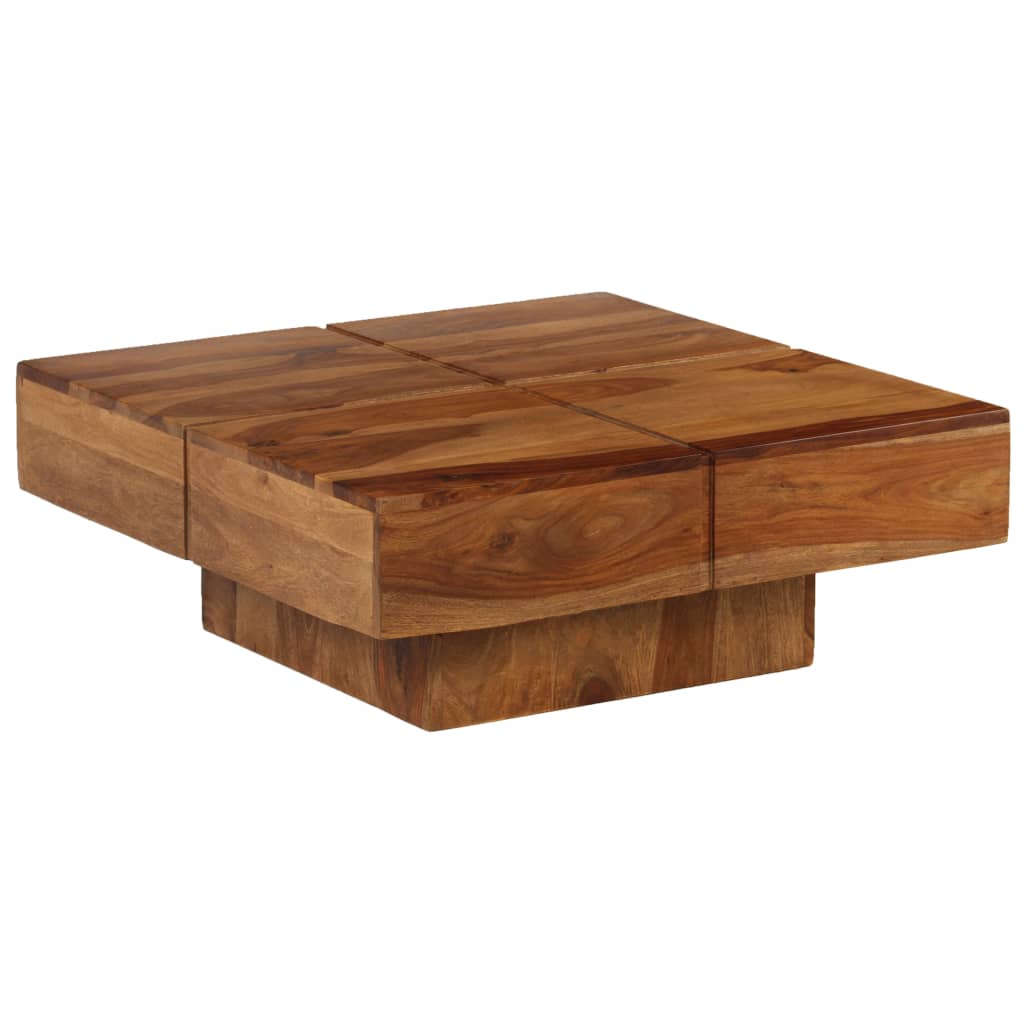 vidaXL Stolik kawowy, 80x80x30 cm, lite drewno akacjowe