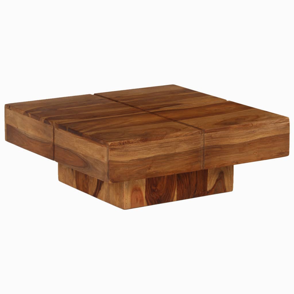 vidaXL Stolik kawowy, 80x80x30 cm, lite drewno akacjowe
