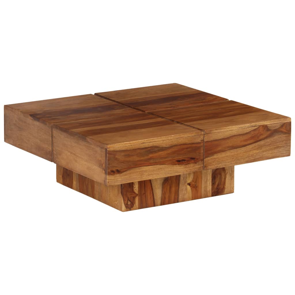 vidaXL Stolik kawowy, 80x80x30 cm, lite drewno akacjowe