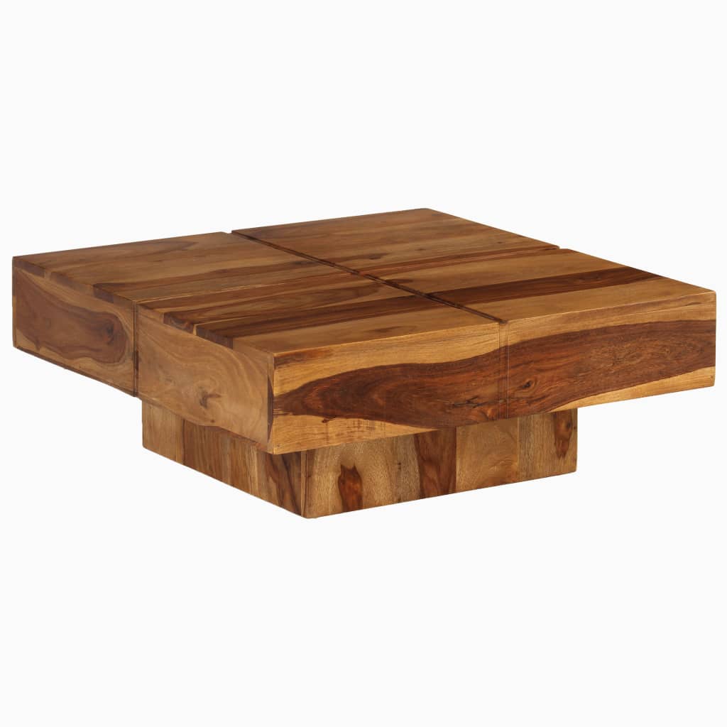 vidaXL Stolik kawowy, 80x80x30 cm, lite drewno akacjowe
