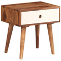 vidaXL Stolik nocny, lite drewno akacjowe, 45 x 30 x 45 cm