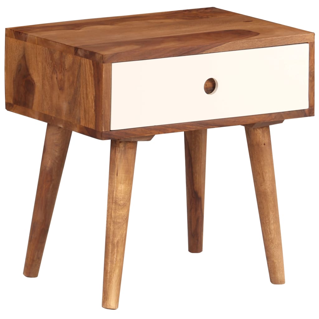vidaXL Stolik nocny, lite drewno akacjowe, 45 x 30 x 45 cm