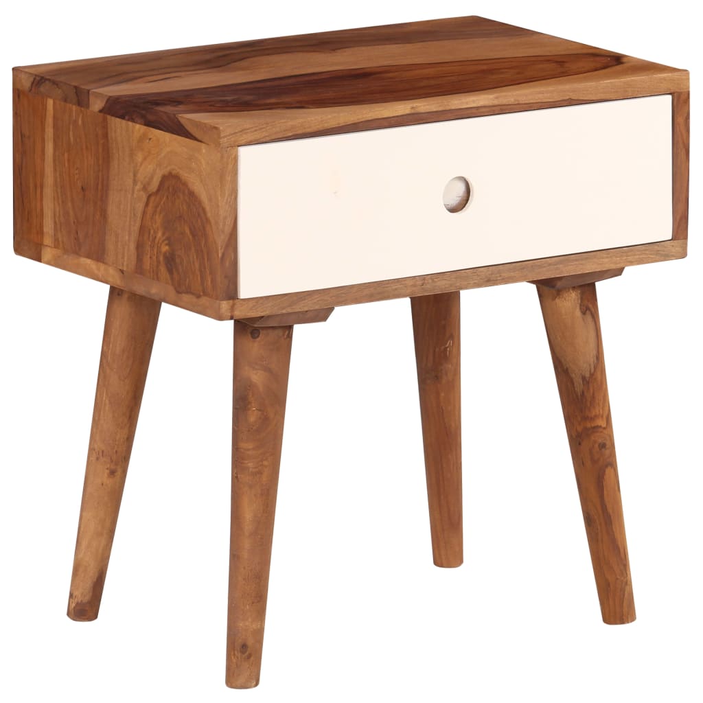 vidaXL Stolik nocny, lite drewno akacjowe, 45 x 30 x 45 cm