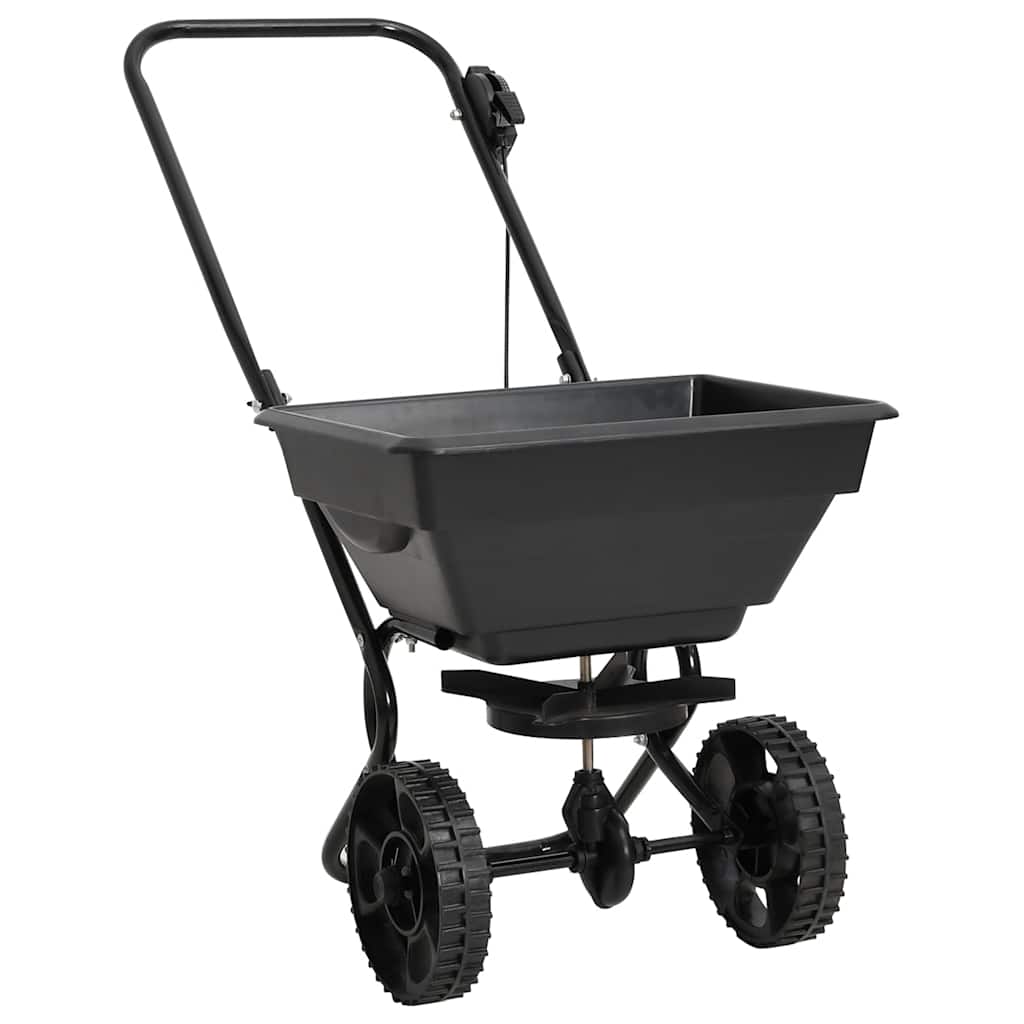 vidaXL Rozsiewacz do soli, PVC i stal, 80 x 46 x 75 cm, 15 L