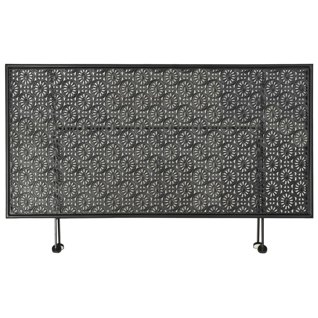 vidaXL Składany stolik kawowy vintage, metalowy, 100x50x45 cm, czarny