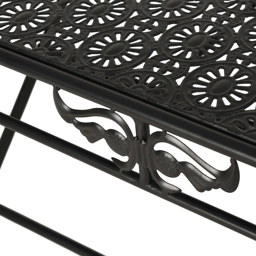 vidaXL Składany stolik kawowy vintage, metalowy, 100x50x45 cm, czarny