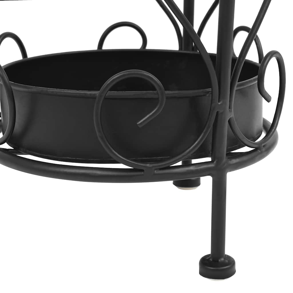 vidaXL Stojak na parasole w stylu vintage, metalowy, 26x46 cm, czarny