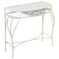 vidaXL Stolik boczny w stylu francuskim, metalowy, 82x39x76 cm, biały