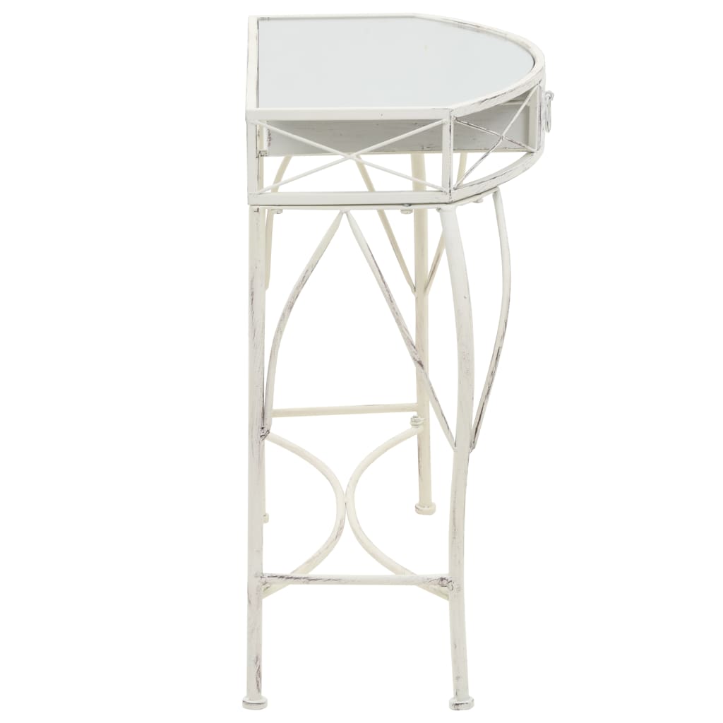 vidaXL Stolik boczny w stylu francuskim, metalowy, 82x39x76 cm, biały
