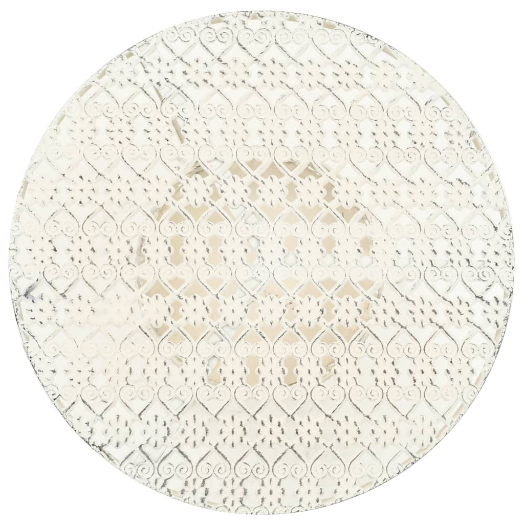 vidaXL Okrągły stolik bistro, styl vintage, metalowy, 40x70 cm, biały
